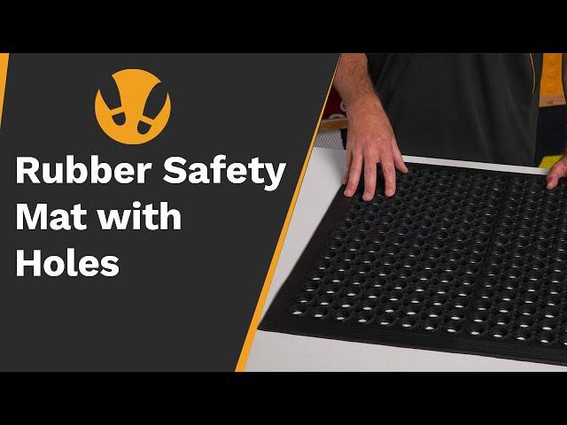 Rubber Safety Mat with Holes Product Demonstration | Matshop