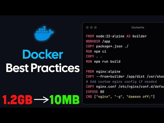 Docker Image BEST Practices - From 1.2GB to 10MB