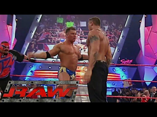 Randy Orton Returns & Goes on an RKO Rampage RAW Oct 04,2004