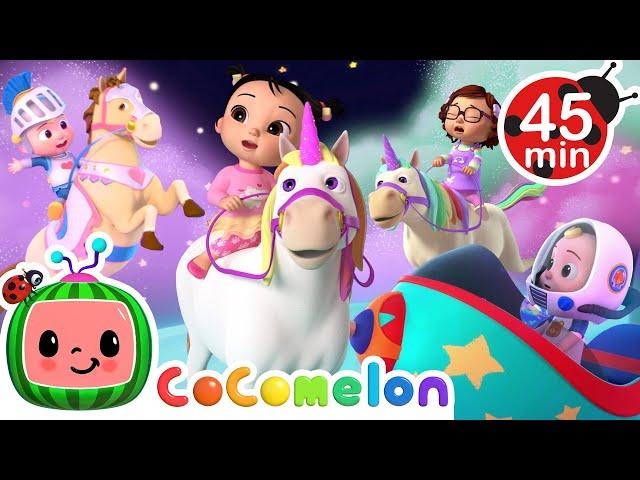 Kids Play Pretend Songs  Magical Pony Ride + Unicorn Song  MORE CoComelon Nursery Rhymes & Songs