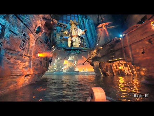 IMPRESSIVE Pirates Boat Dark Ride | Best Version of Pirates of the Caribbean Ride Out There!