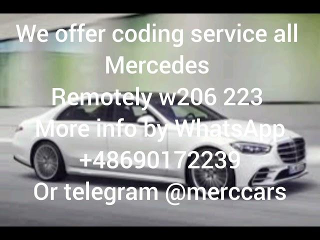 W223 W206 Remote Coding Service Mercedes, both SCN and Variant Coding available.