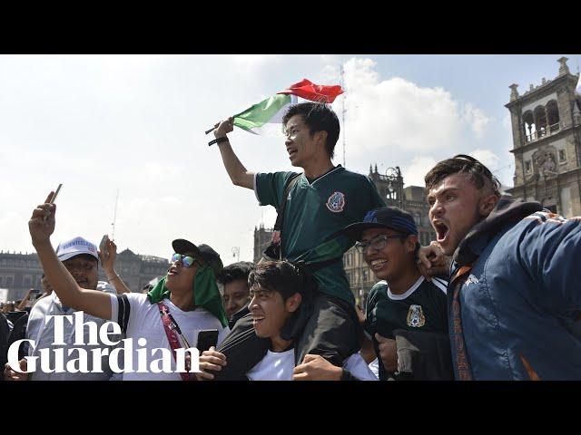 South Korean fans mobbed by Mexicans after Germany's World Cup exit