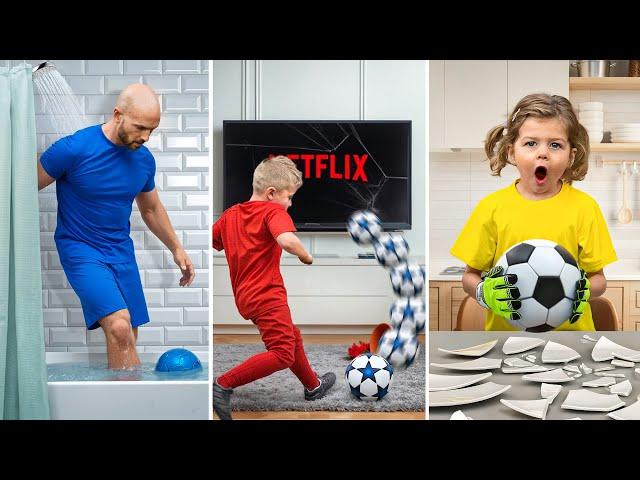 Playing Football In EVERY Room Of Our New House!