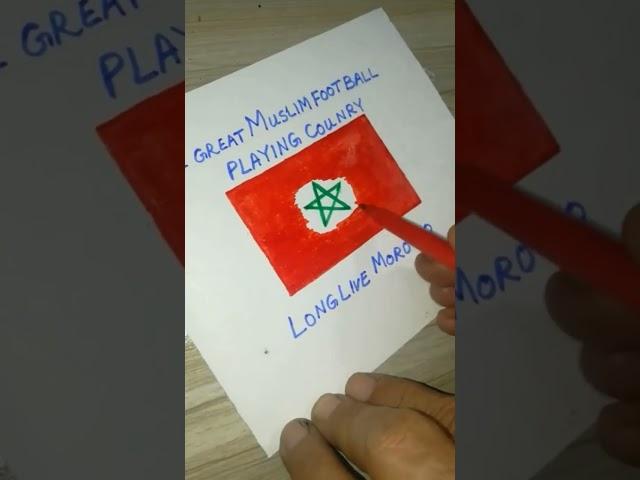 Morocco flag drawing#shorts#shortsfeed#morocco#trending#tiktokart#satisfying#youtubeshorts