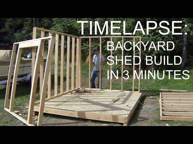 Complete Backyard Shed Build In 3 Minutes - iCreatables Shed Plans