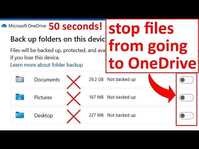 How do I stop files from going to OneDrive 2024