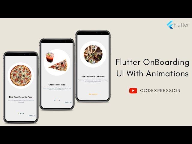 Flutter Onboarding Screens UI with Animation  - Tutorial and Speedcode for Beginners