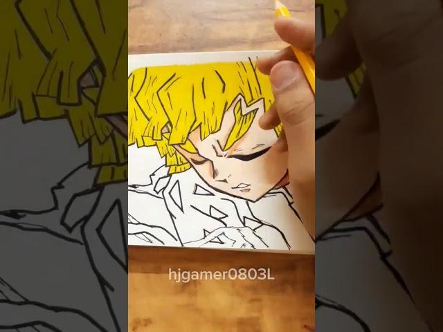 zenitsu colouring #trending #shortsfeed #viralshort #trendingshorts #viral #shortsfeed #trending #vi