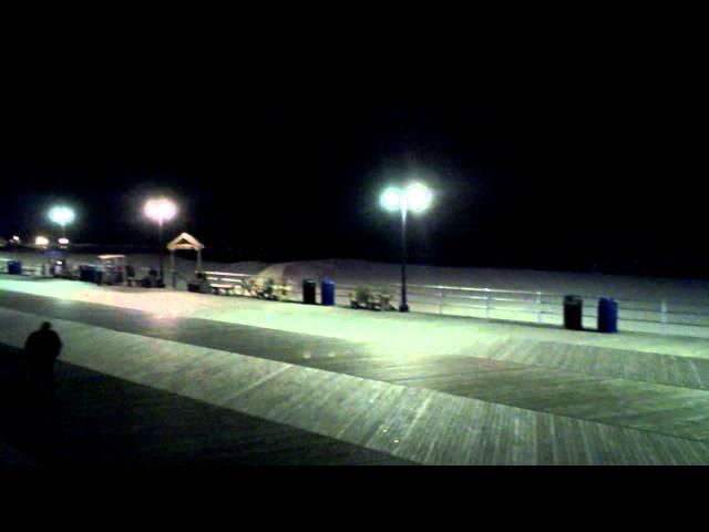 AC Boardwalk in front of Revel - Moonlit night