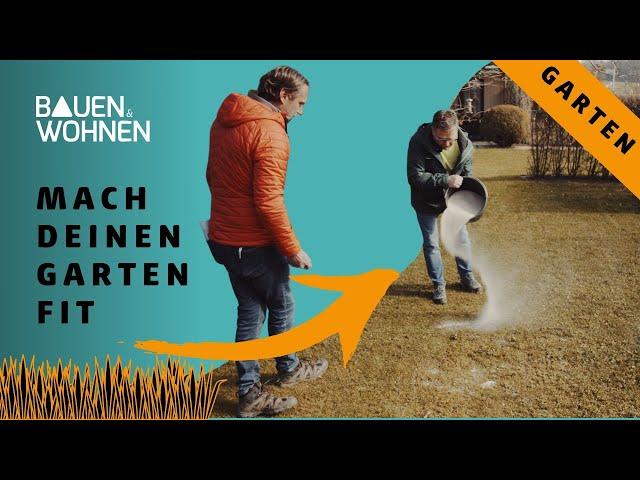 Rasen, Bodenbeläge & Co. Deine Garten to dos im Frühjahr: Rasen säen, vertikutieren, Terrassenpflege