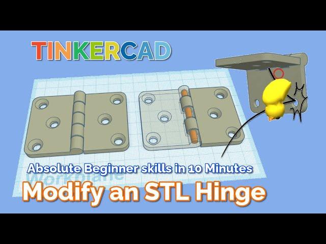 Modify a Thingiverse STL File Using Tinkercad Beginner Steps in 10 Minutes!