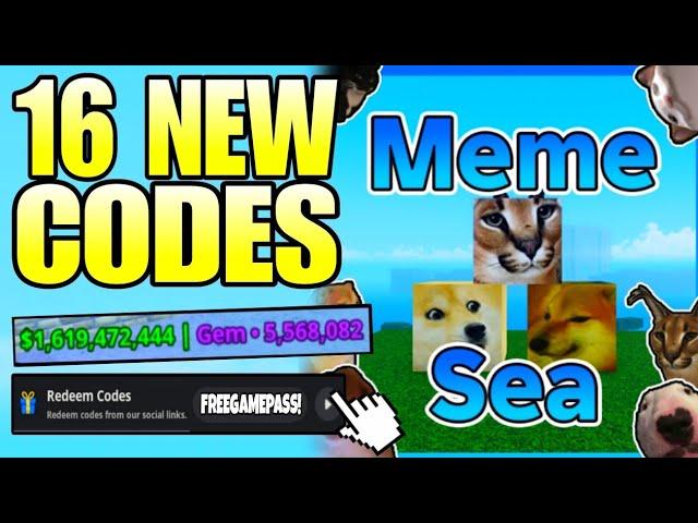 *NEW CODES* ALL WORKING CODES IN MEME SEA 2024 OCTOBER! ROBLOX MEME SEA CODES FOR GEMS & MONEY