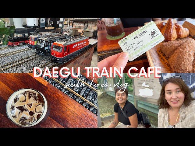 Visiting a Train Themed Cafe in Daegu ️ | Korea Vlog  | Read As A Dodo 