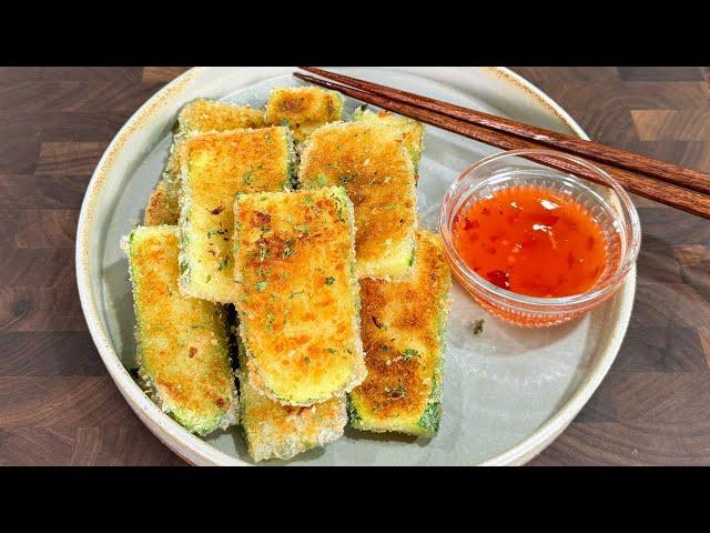 SUPER Easy Crispy Zucchini Rice Paper Recipe | 초간단 바삭한 애호박 요리 