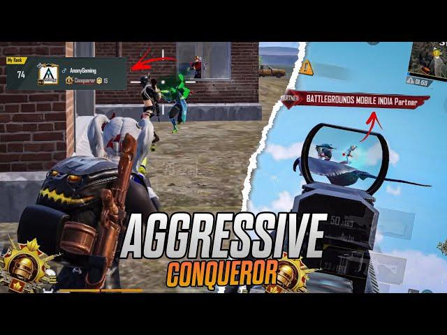 Aggressive Conqueror 1v4 Clutches  | BGMI - PUBG Mobile