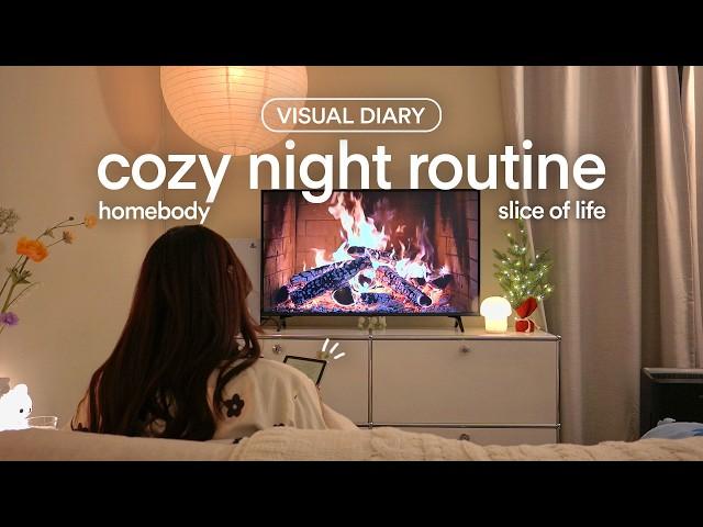 a homebody’s cozy winter night routine ️ slice of life visual diary