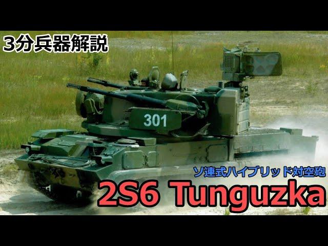 【3分兵器解説】ソビエト連邦地上軍自走対空砲 2K22/2S6 ツングースカ　～ソビエト式ハイブリッド対空砲～