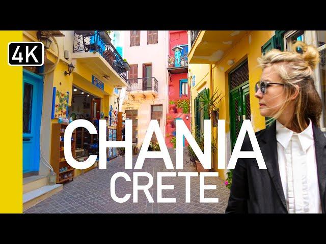 Chania, Crete City Walking Tour | Greece 4K Ultra HD