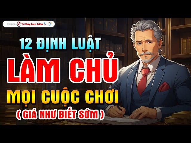 HIỂU THẤU 12 ĐỊNH LUẬT NÀY ĐỂ LÀM CHỦ THÀNH CÔNG MỌI CUỘC CHƠI CUỘC SỐNG | Tư Duy Làm Giàu