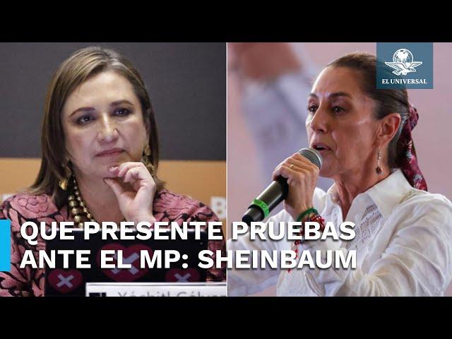 En el primer debate presidencial, Gálvez pregunta a Sheinbaum si investigaría a los hijos de AMLO