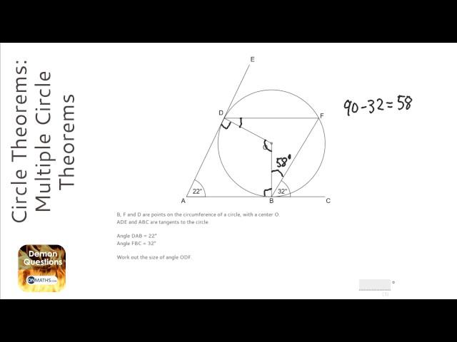 Circle Theorems: Multiple Circle Theorems (Grade 8) - OnMaths GCSE Maths Revision