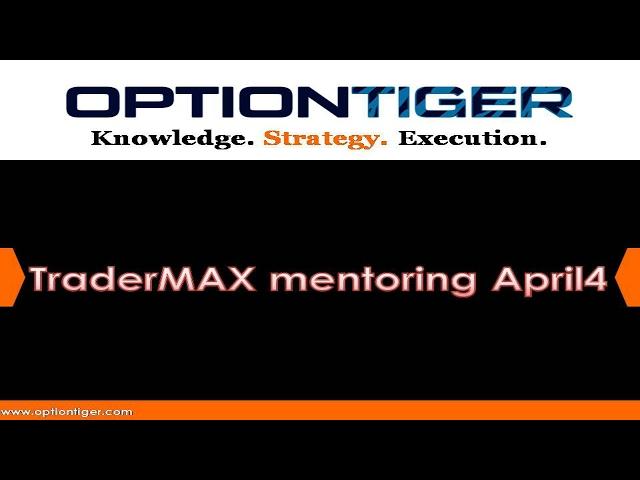 TraderMAX mentoring April4 by Options mentor Hari Swaminathan