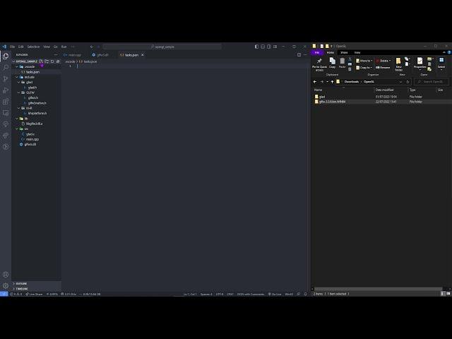 C++ OpenGL setup for VSCode in 2min