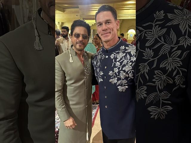 Finally John Cena Meets Shah Rukh Khan At Ambani's Weeding #shorts #johncena #shahrukhkhan