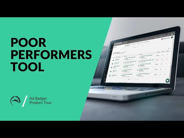 Amazon PPC Software – Ad Badger v2 Product Tour: Poor Performers Tool