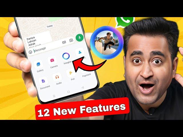 12 Amazing WhatsApp New Features - Meta AI Imagine | WhatsApp New Update 2024