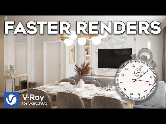 5 Tips For Faster Rendering in V-Ray | SketchUp Tutorial | Render Quality Settings