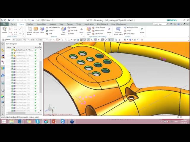 NX 10 Mold Design - Part 1 Cavity and Core advanced