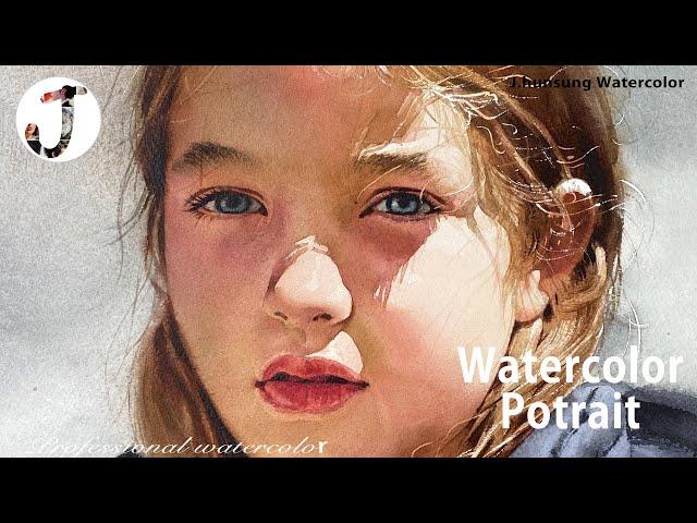 Watercolor portrait painting │ 인물수채화 초상화 수채화 │