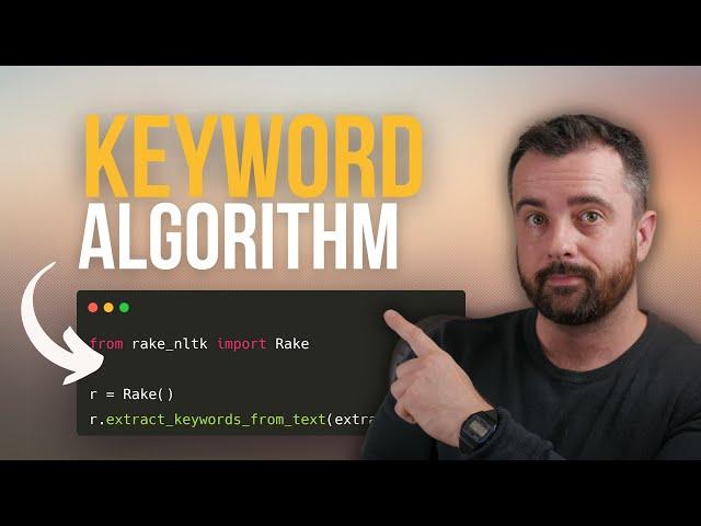 Use THIS Algorithm To Find KEYWORDS in Text - A Short Python Project