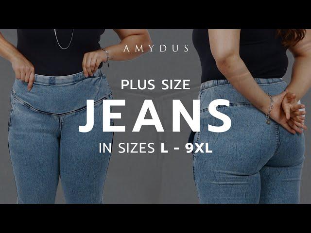 Plus-size jeans with the best fit! Amydus jeans in sizes upto 9XL