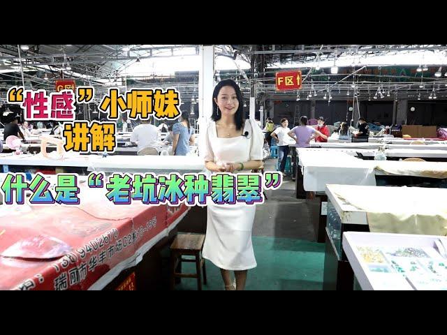 “性感小師妹”講解：什麽是老坑冰種翡翠#翡翠#緬甸翡翠#老坑冰種翡翠