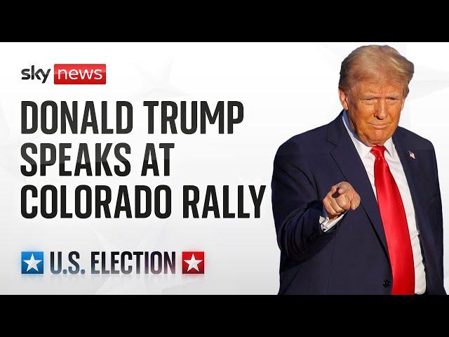 Donald Trump holds a rally in Colorado - 25 days away from the US election