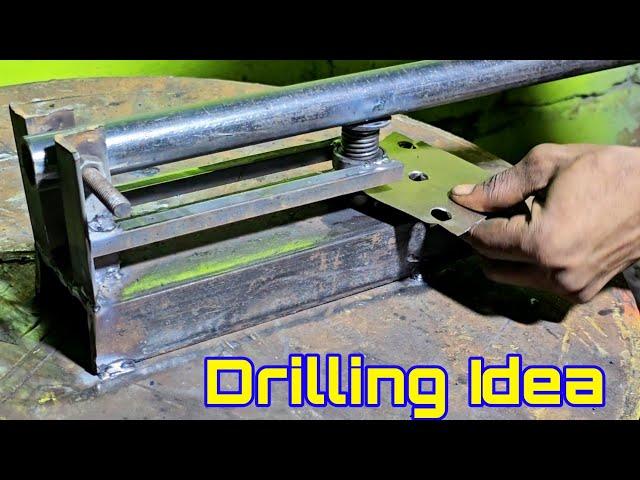 Useful ideas for Metal Drilling || Drilling Tricks for sheet metal || Homemade Drill | #drillmachine