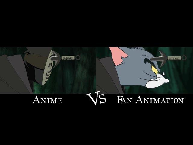 Anime vs fan animation (Minato Vs Obito)