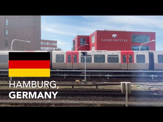 S1 train  from Hamburg airport to the Central Station (Hauptbahnhof) in Germany 