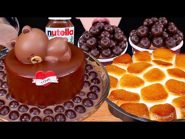 ASMR MALTESERS KITKAT MAGNUM CHOCOLATE ICE CREAM S'MORES DIP DESSERT MUKBANG킷캣 몰티져스 먹방 EATING SOUNDS