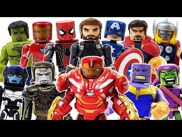 Avengers Mini vs Thanos & Goblin Battle! Go~! Hulk, Iron Man, Spider-Man, Thor,  Hulkbuster