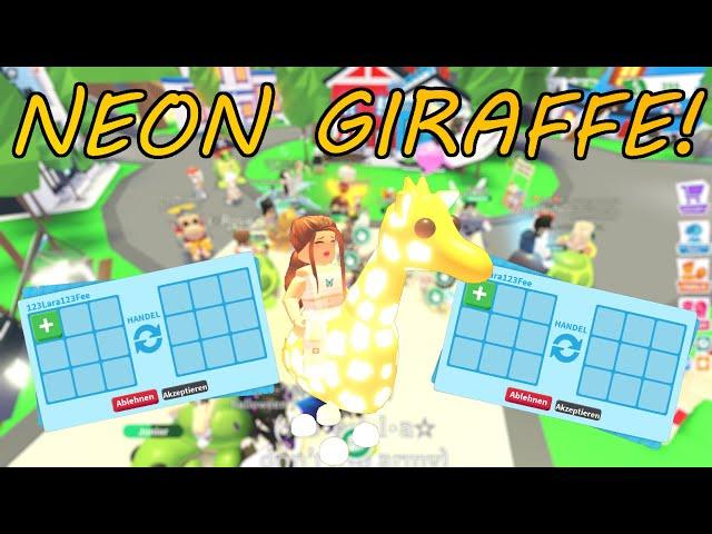 Ich ERTRADE mir eine NEON GIRAFFE in Adopt Me! + Verlosung (Deutsch) | RobloxLara