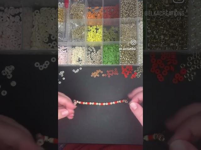 Make a clay bead bracelet with me #beadedbracelet #beadlove #claybeads #claybeadbracelets #beading