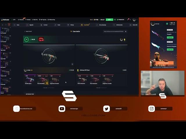 HELLCASE PREMIUM CASE OPENING & BATTLES! (Hellcase promo code)