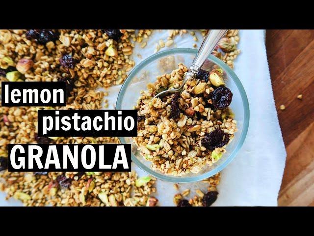 Lemon Pistachio Buckwheat Granola // Oil Free, Gluten Free, Refined Sugar Free, & Vegan