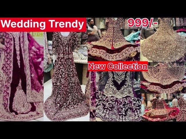 NAKHUDA MOHALLA 2024FULLY LOADED ZARDOZI TAIL FARSHI PAKISTANI WEDDING OUTFITS INDO WESTERN GOWN 