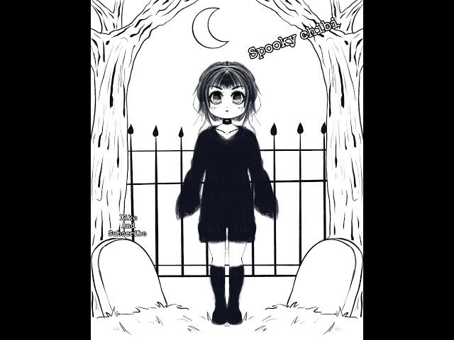 Spooky chibi  #mangaart  #art #speedpaint