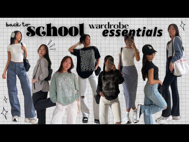 BACK TO SCHOOL WARDROBE ESSENTIALS  haul + outfit ideas!